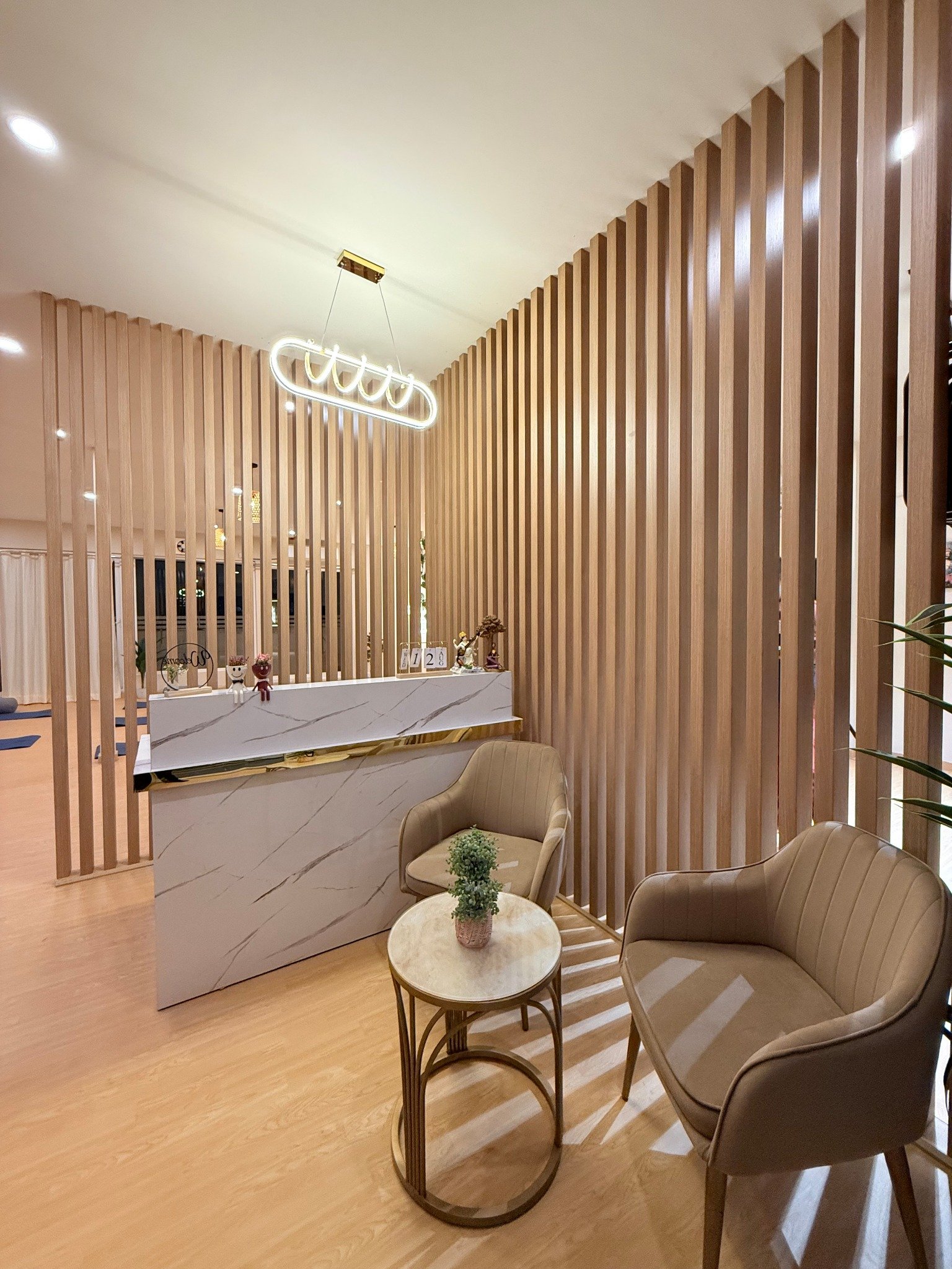 Community and welcoming reception area at Mindful Yoga Studios