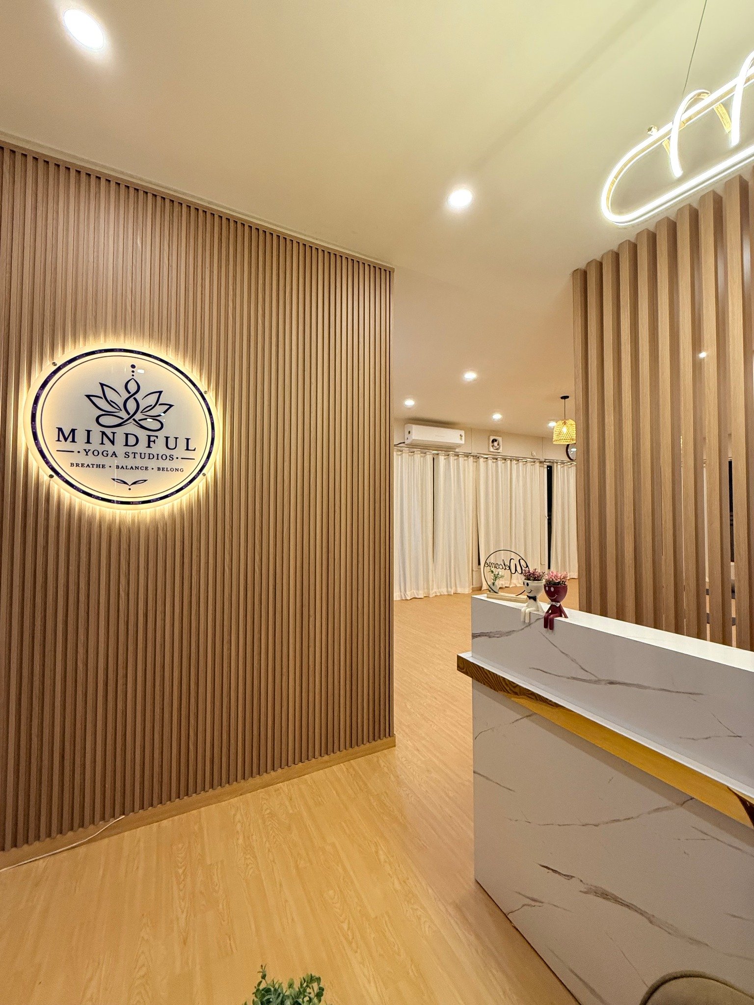 Mindful Yoga Studios reception and entrance